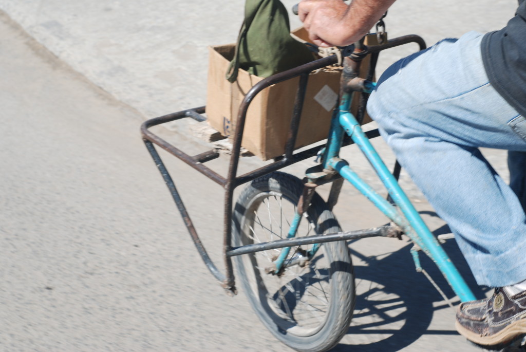 This frame-mounted front rack looks like it can carry a few hundred pounds